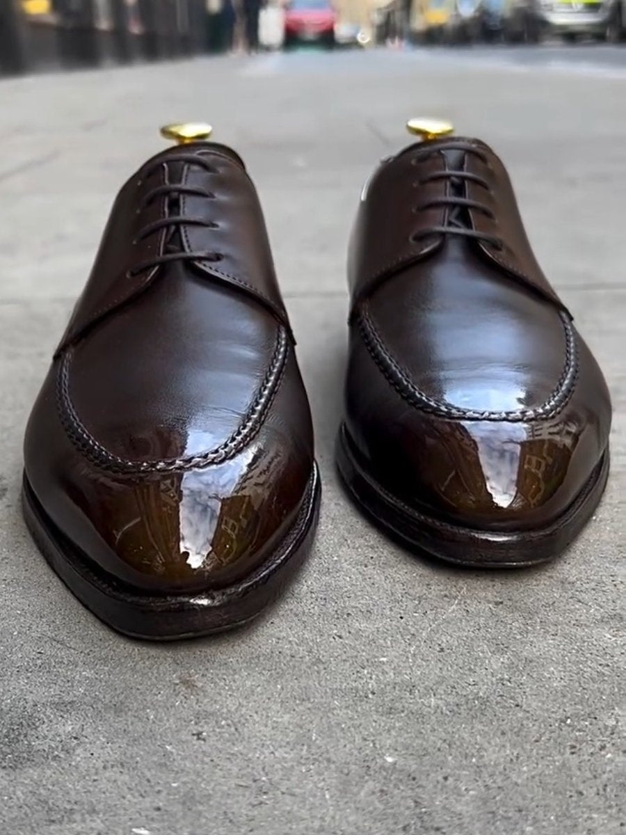 Low-top Pointed Toe Leather Casual Shoes