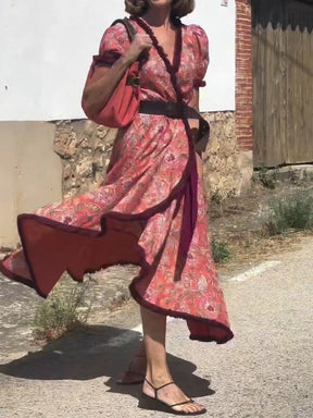 Bohemian Vintage Midi Dress