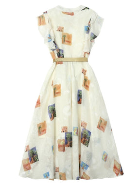 Summer Printed Patchwork Dress