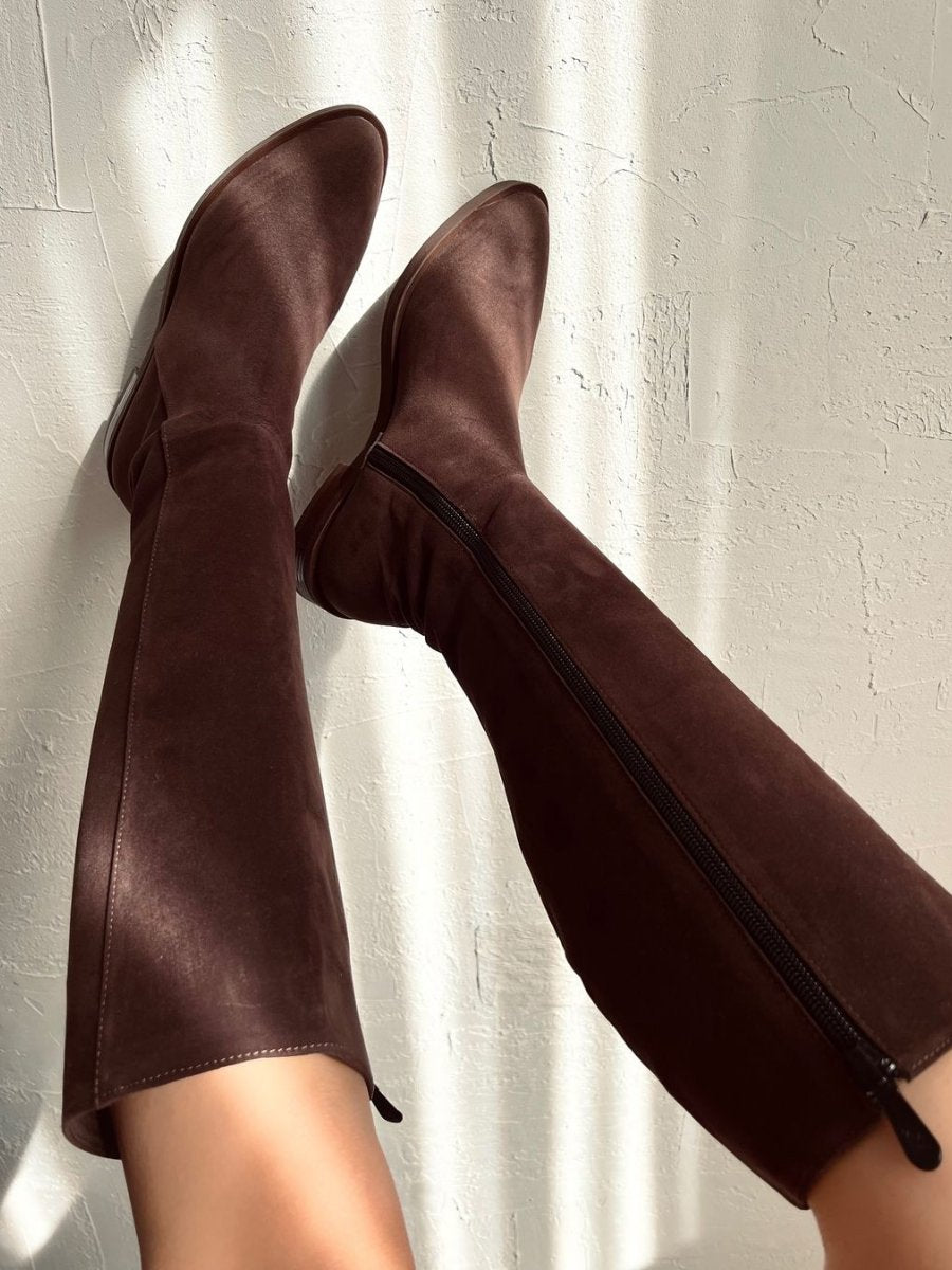 Women's Suede Pointed Toe Boots