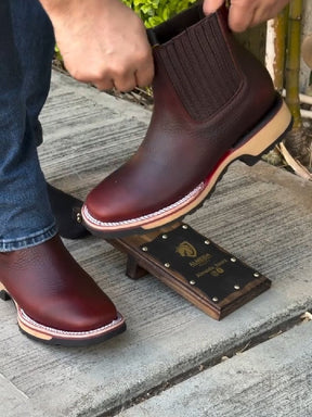 Low-top Square Toe Chunky Heel Chelsea Boots