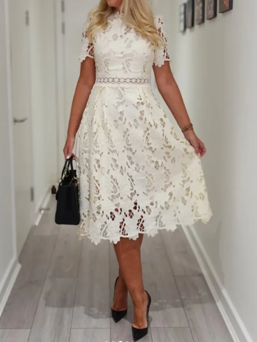 Demure Lace Midi Dress