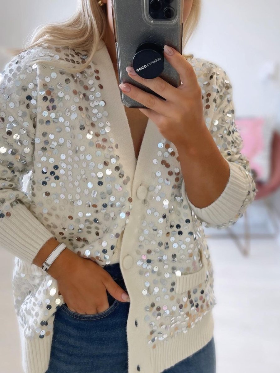 Sequin Knit Cardigan