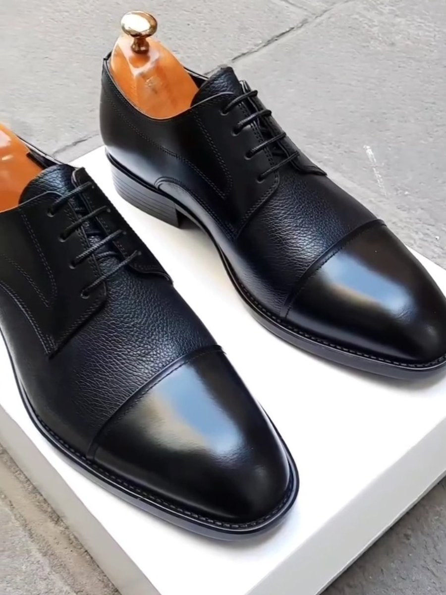 Business Formal Wear Height-enhancing Pointed Toe Casual Leather Shoes