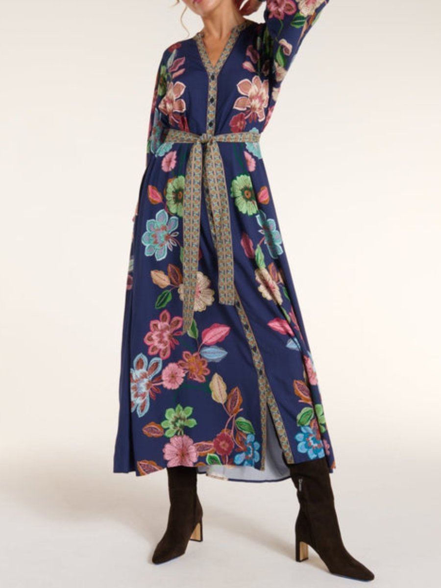 Elegant Printed 24FW Midi Dress