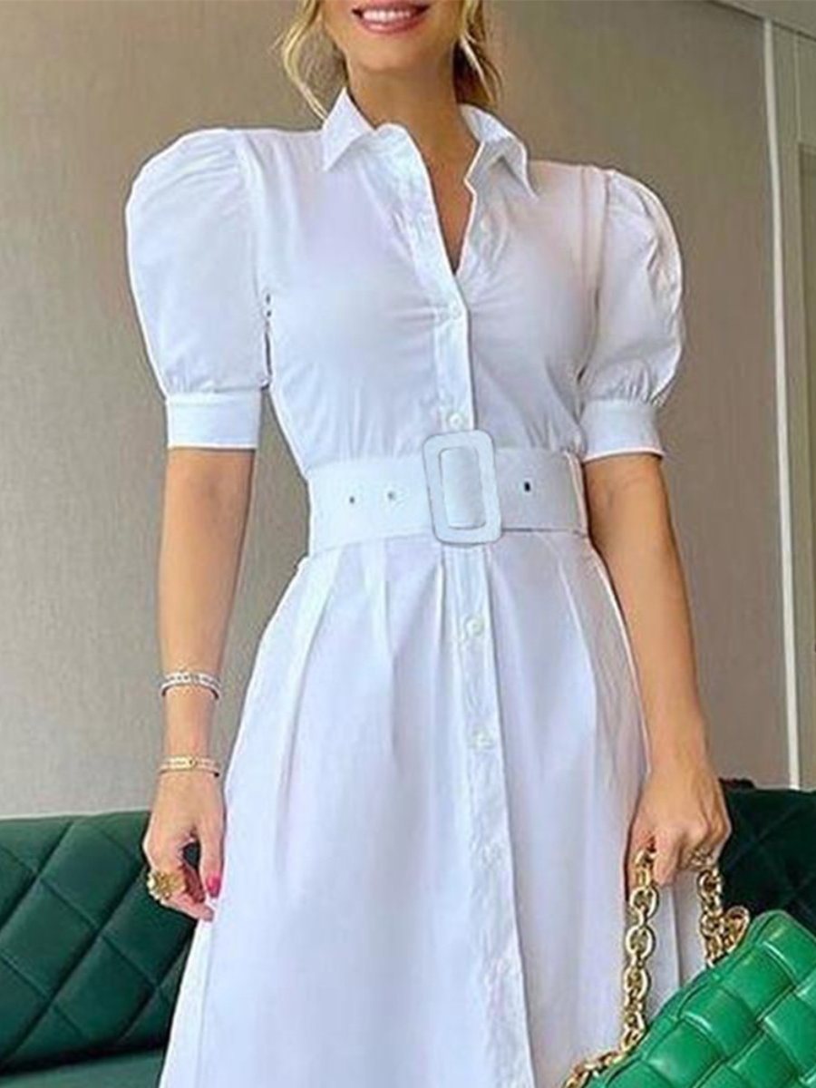 Long Short Sleeve Swing Dress