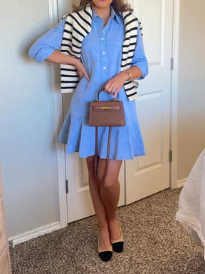 Blue Shirt Dress