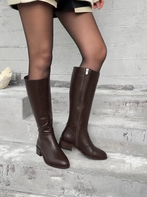 Vintage Brown Straight Boots