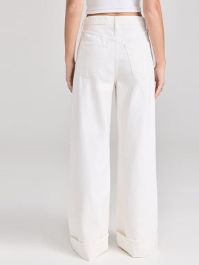 White Wide-leg Pants