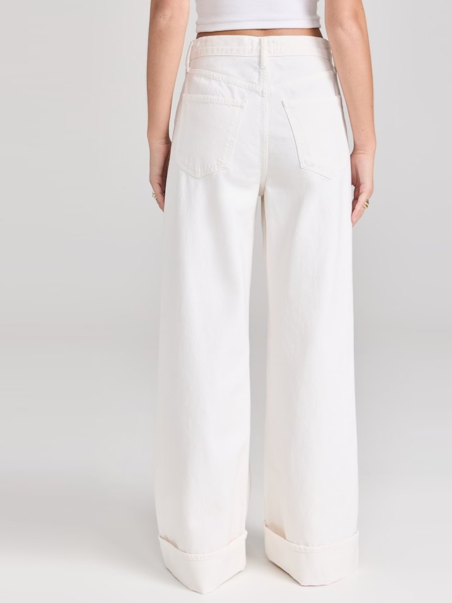 White Wide-leg Pants