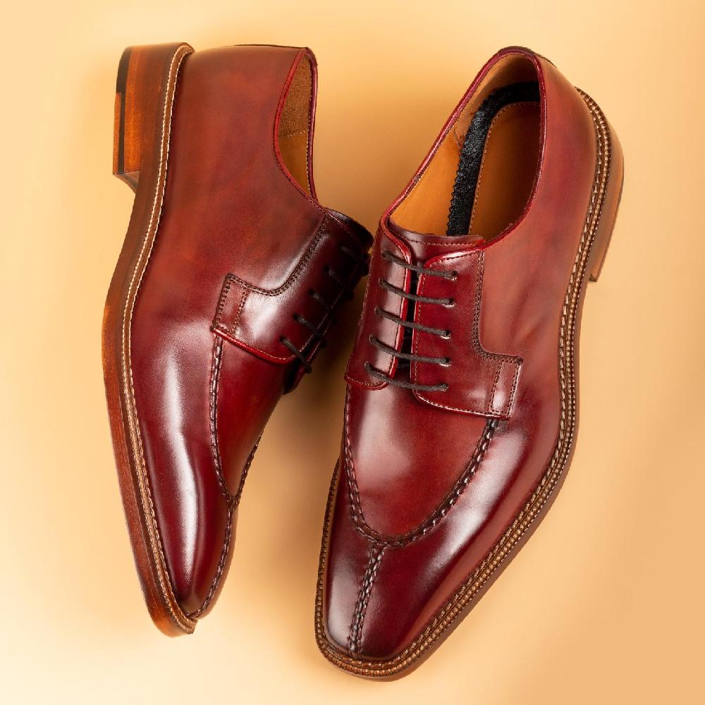 Vintage Genuine Leather Cowhide Handmade Men's Formal Shoes Oxford Shoes