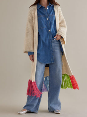 Rainbow Fringed Cardigan