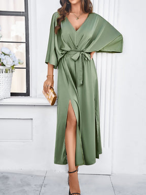 Elegant V-neck Loose Dress