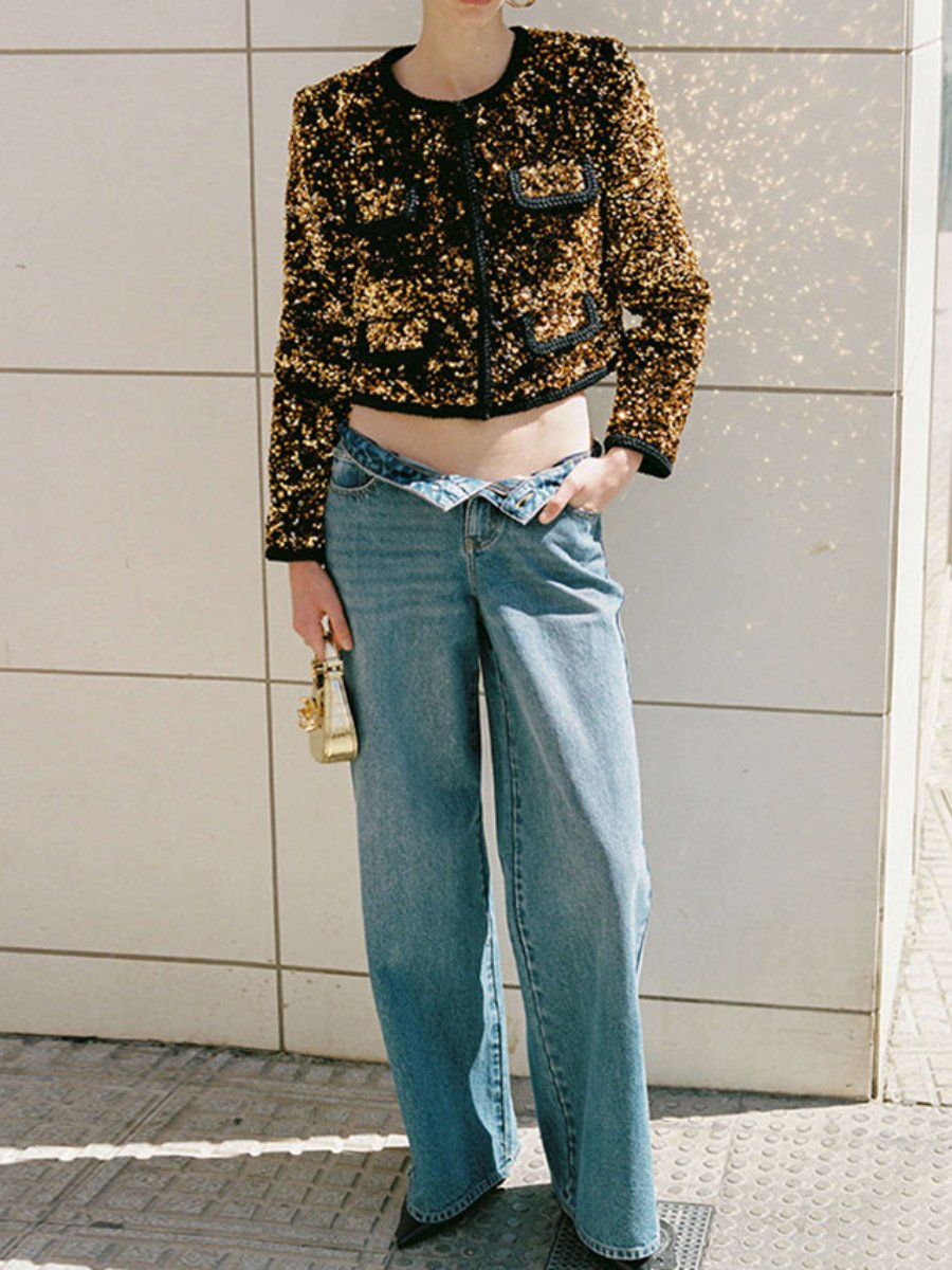 Stylish Sequin Jacket