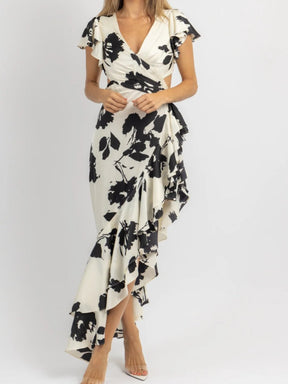 Lvory Printed Long Dress