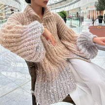 Gradient Knit Coat