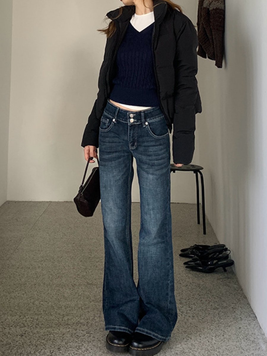 2024 Autumn and Winter Slim Fit Casual Floor-Mopping Trousers