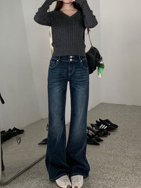 2024 Autumn and Winter Slim Fit Casual Floor-Mopping Trousers