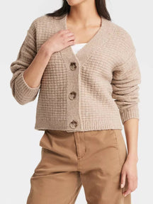 Women's Cozy Knit Button-Down Cardigan