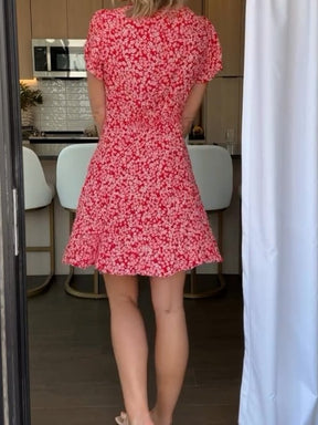 Red Printed Dress