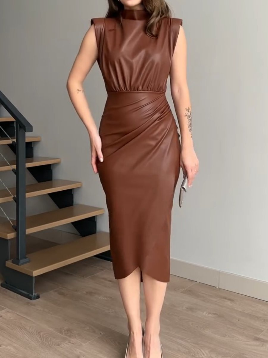 Solid Color Elegant Dress