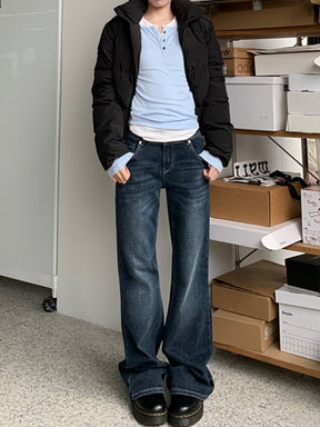 2024 Autumn and Winter Slim Fit Casual Floor-Mopping Trousers