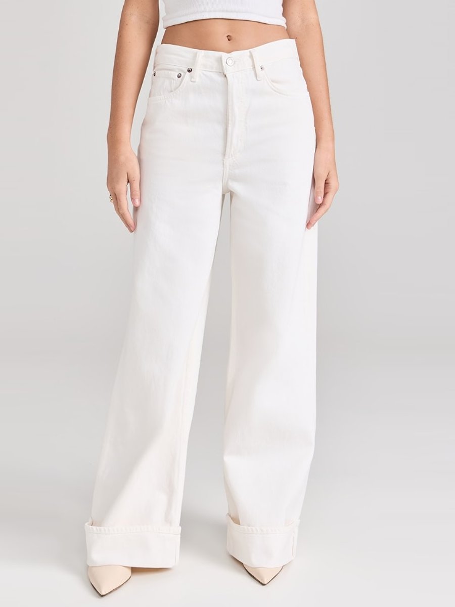 White Wide-leg Pants