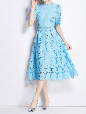 Demure Lace Midi Dress