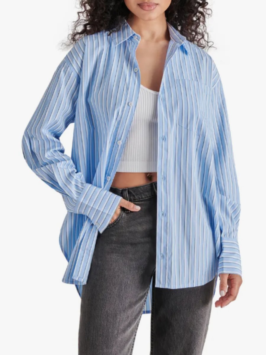 Stripe Button-Up Shirt