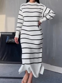 Long Sleeve Striped Dress