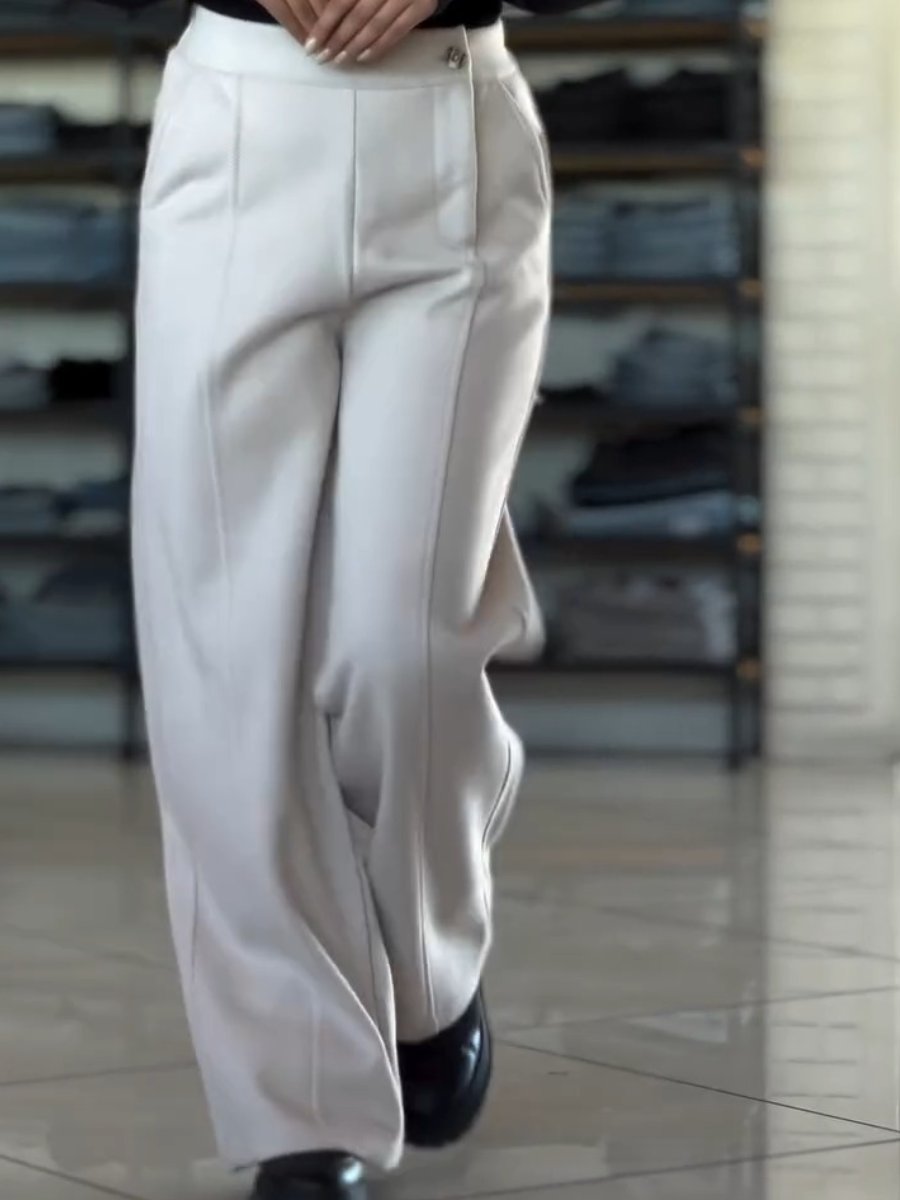 Solid Color Comfortable Straight Pants