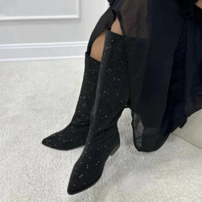 Sparkle Rhinestone Pointed Boots