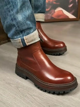 Genuine Leather High Top Handmade Soft Leather Ankle Boots