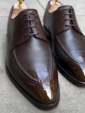 Low-top Pointed Toe Leather Casual Shoes