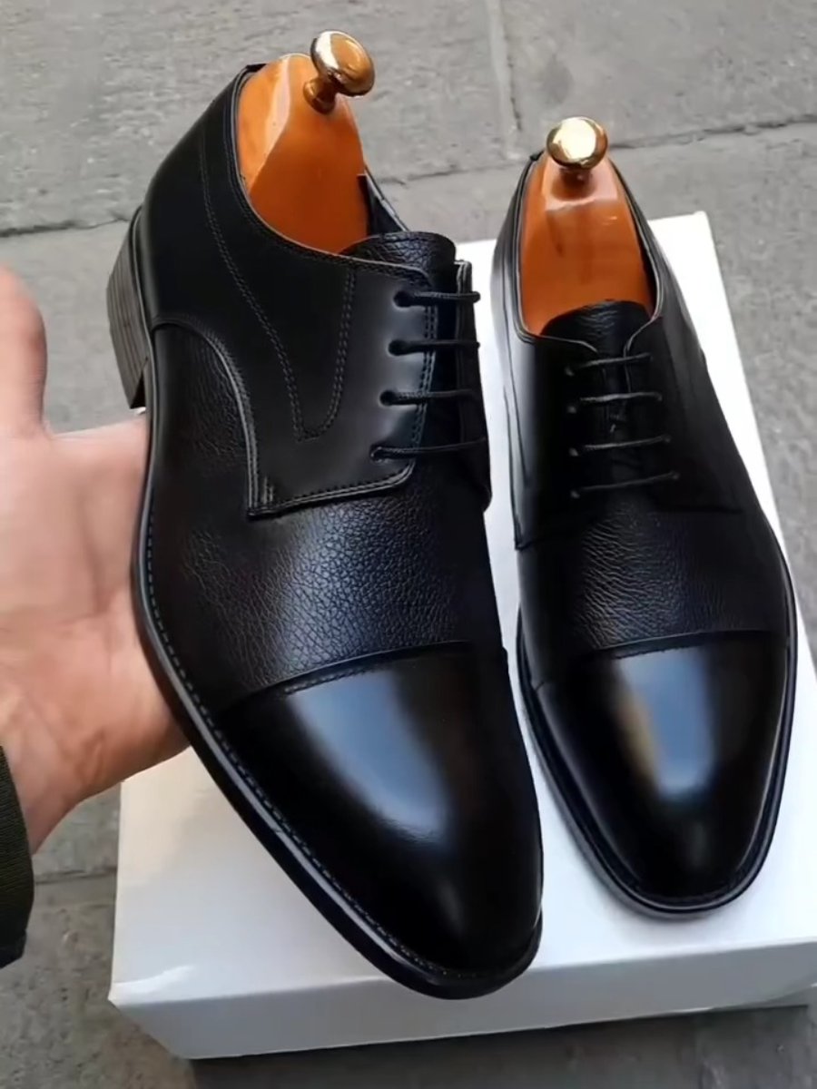 Business Formal Wear Height-enhancing Pointed Toe Casual Leather Shoes