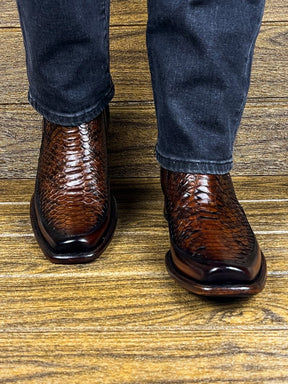 Western Cowboy Boots Trendy Men's Shoes Workwear Fashion Retro Boots