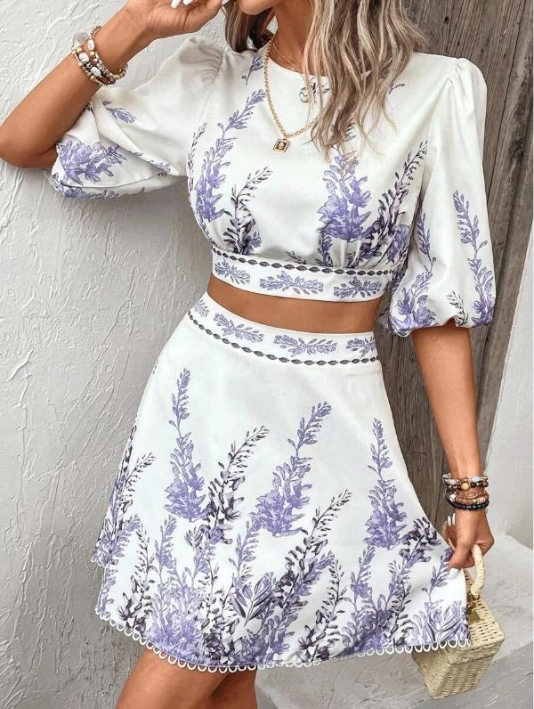 The Floral 2pc Skirt Set